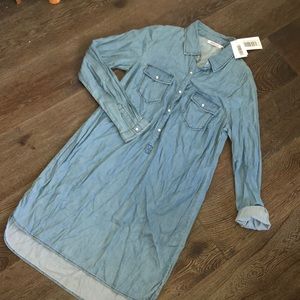 JustFab Denim Long Sleeve Dress